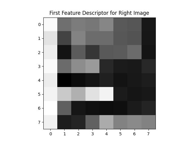 First Feature Descriptor of Right Image